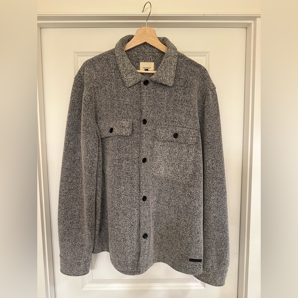 Civil Society | Heathered-Gray Shirt-Jacket, Large